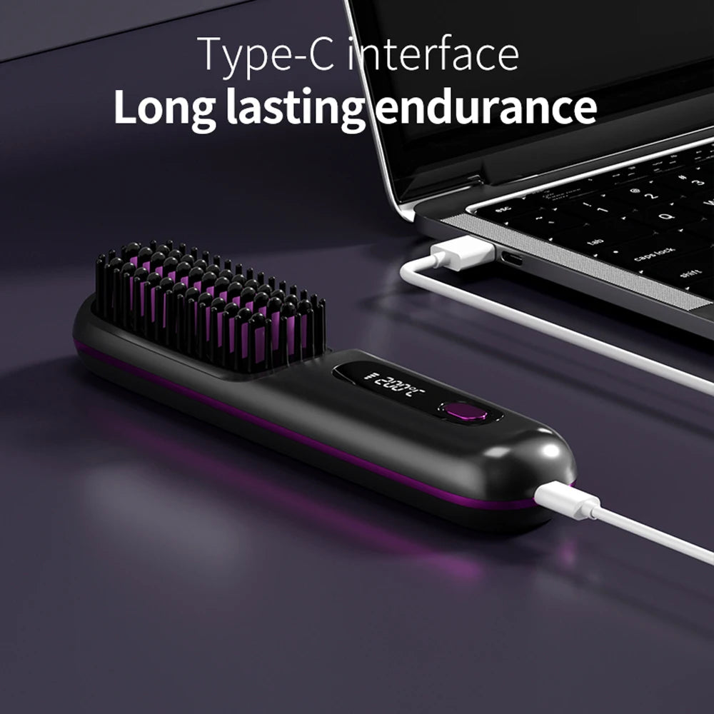 Cordless Hair Straightener Brush