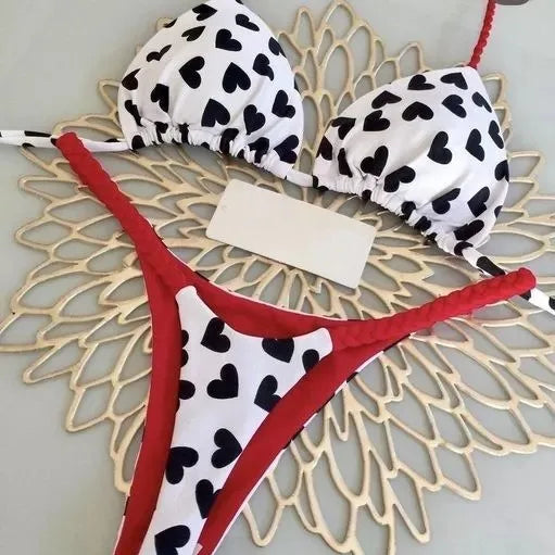 Women's Bikini Split Print Swimwear