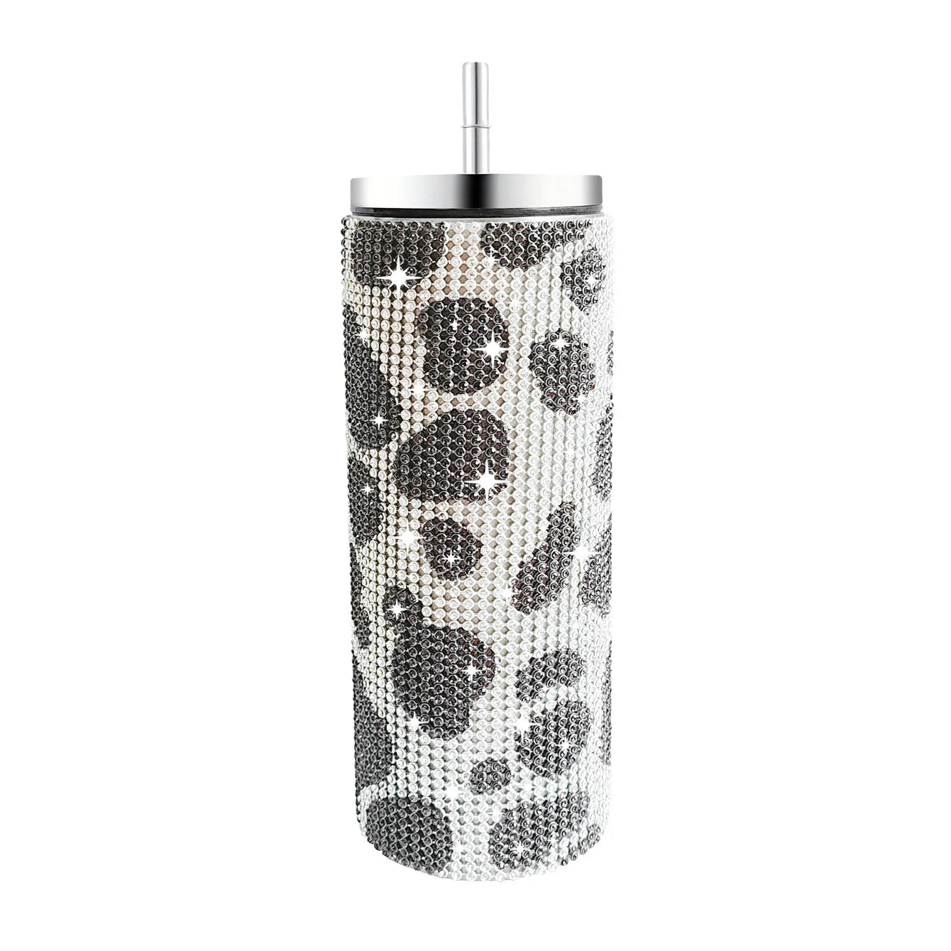Diamond Stainless Steel Tumbler with Straw