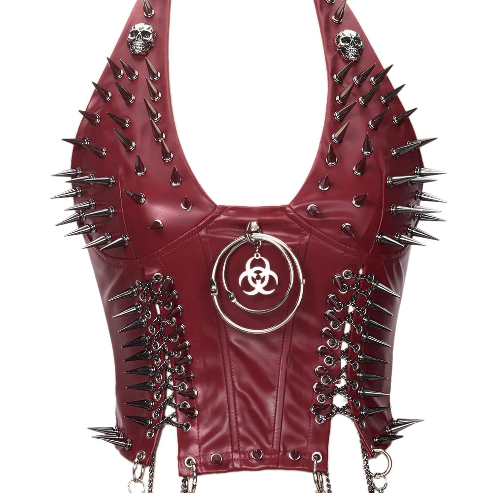 Gothic Boho Top with Spikes
