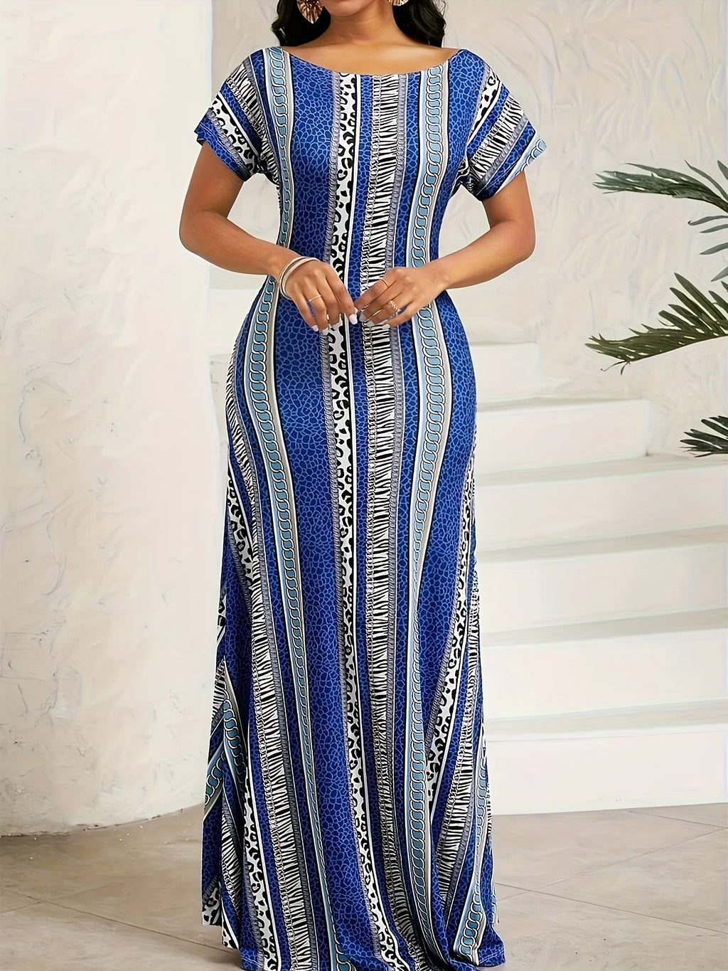 Off-shoulder Ladies Maxi Dress