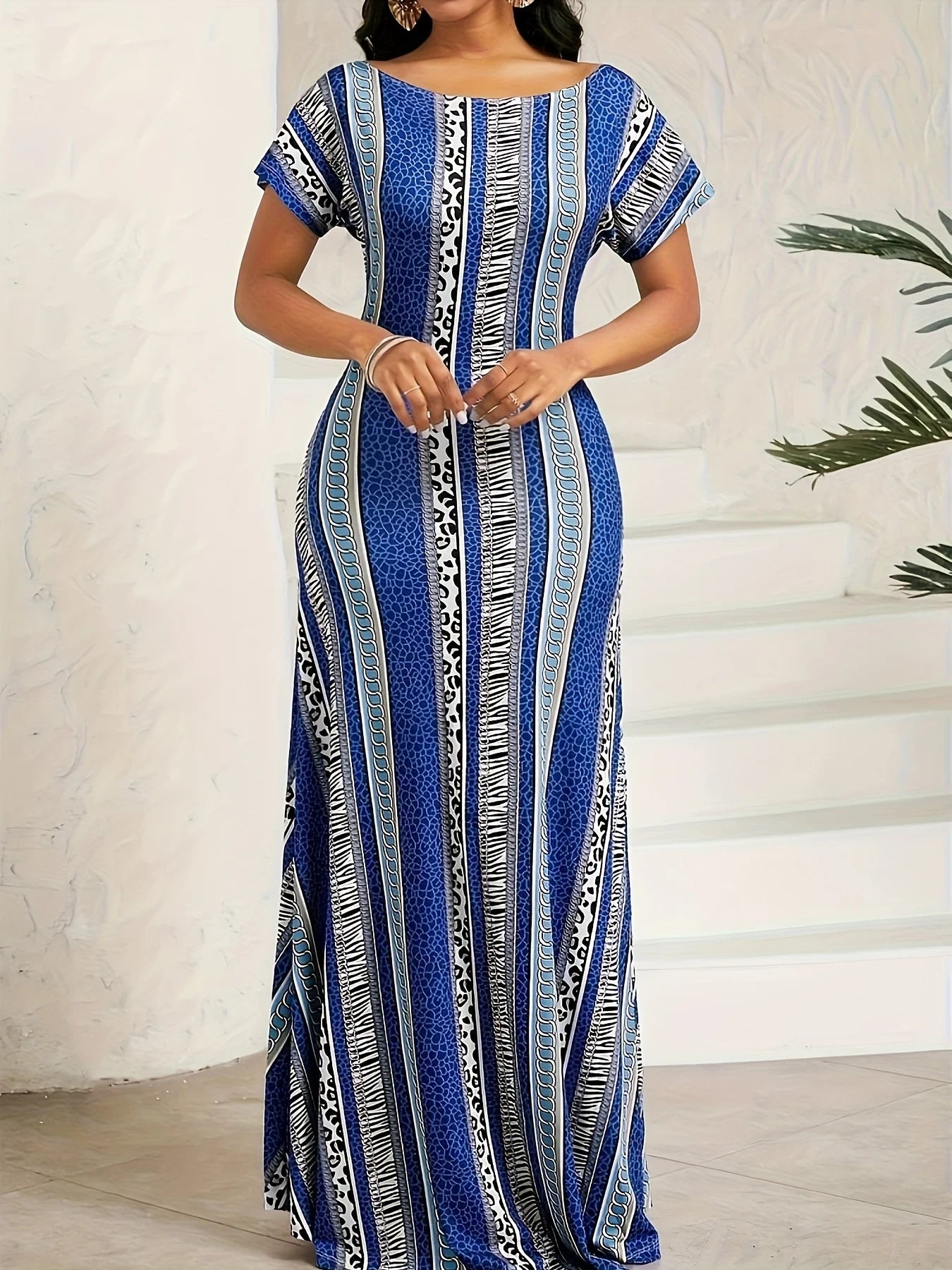 Off-shoulder Ladies Maxi Dress