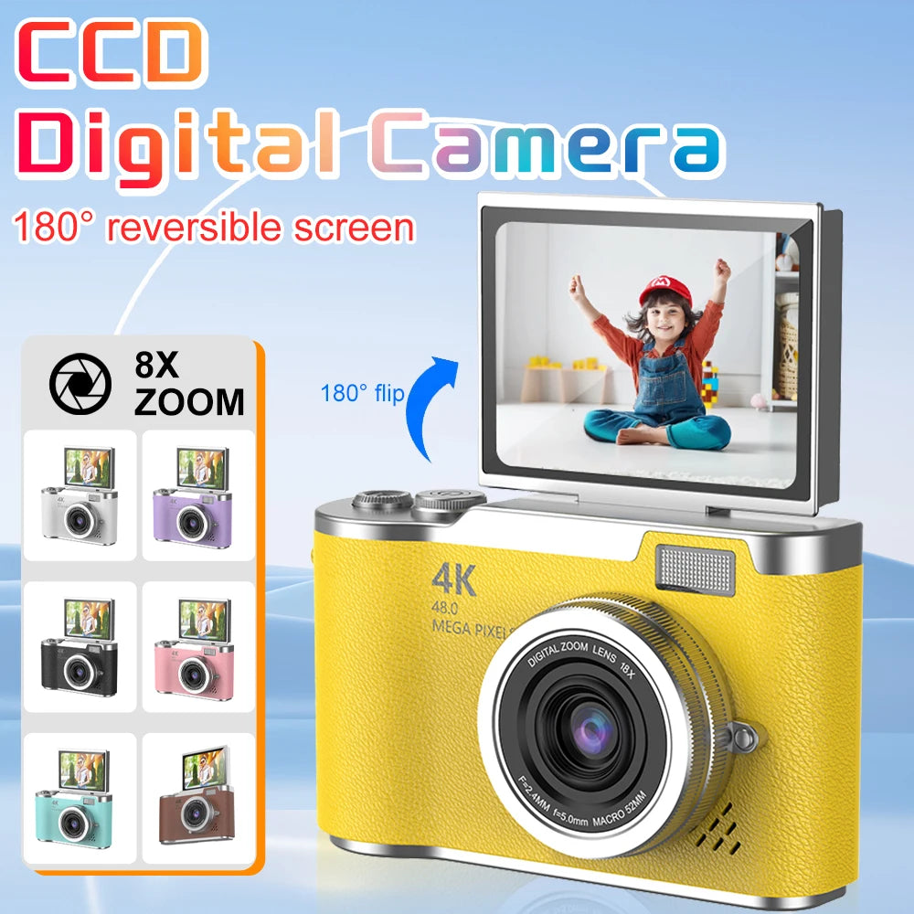 Digital Camera 8X Digital Zoom Vintage Vlog Video Recorder