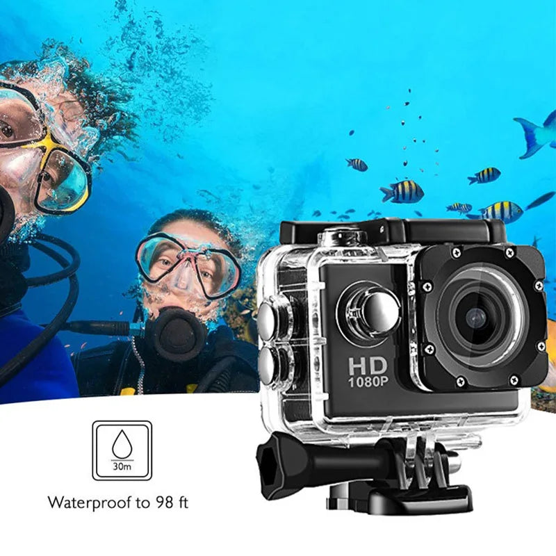 4K Ultra HD Action Camera 3MP 900mAh Underwater Waterproof Case