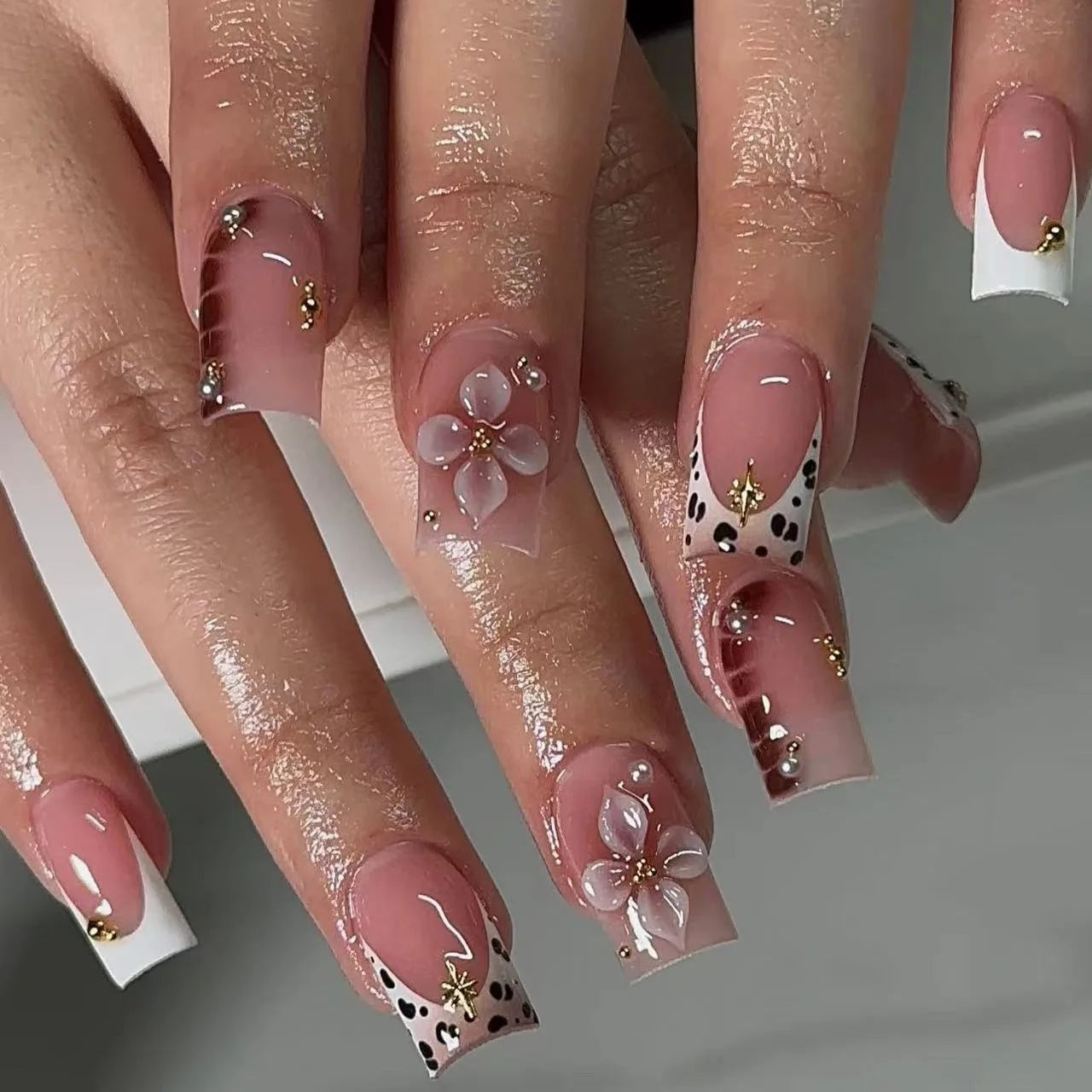 24pc Short Ballet Press on Nails