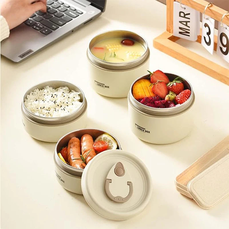 Portable Insulated Lunch Container Set with Thermal Lunch Box