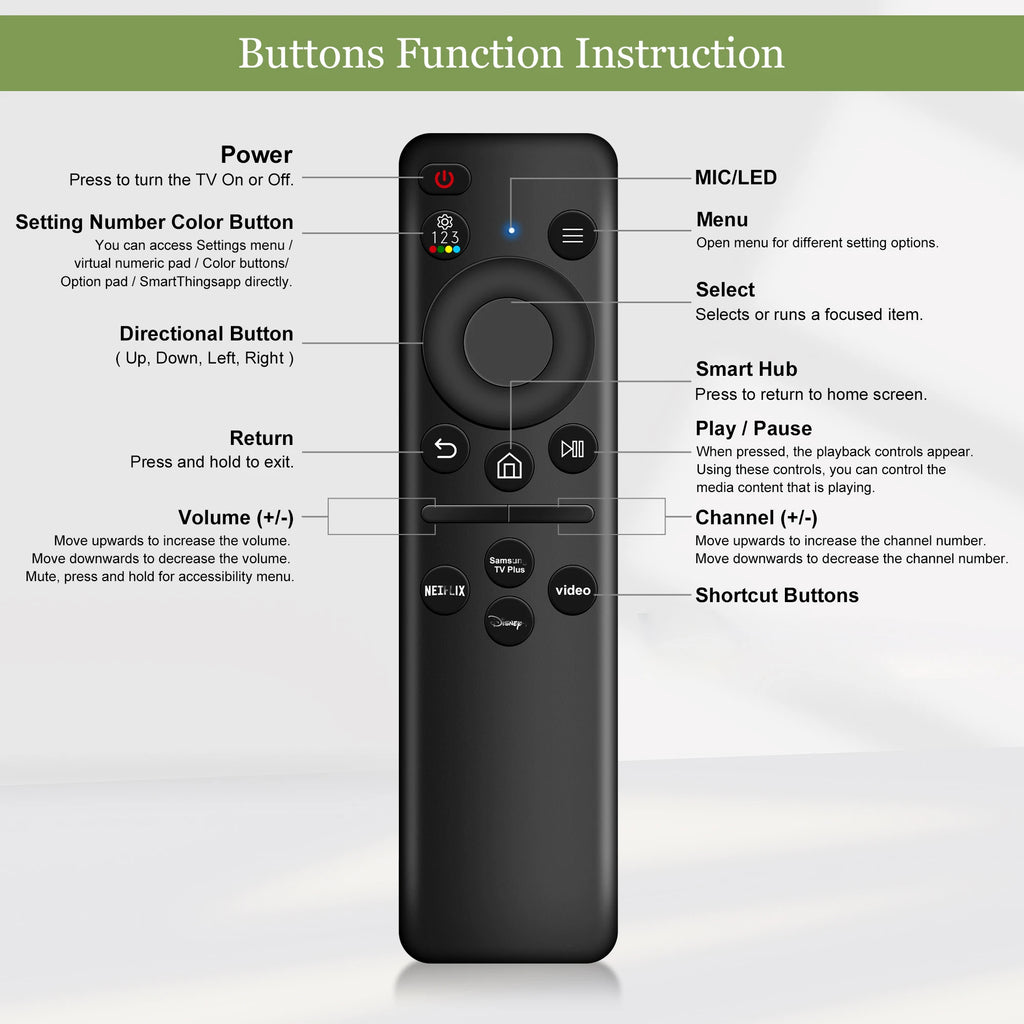 Remote Control for Samsung Smart TV