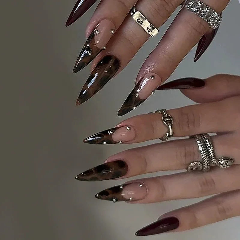 24Pcs Almond Press on Nails
