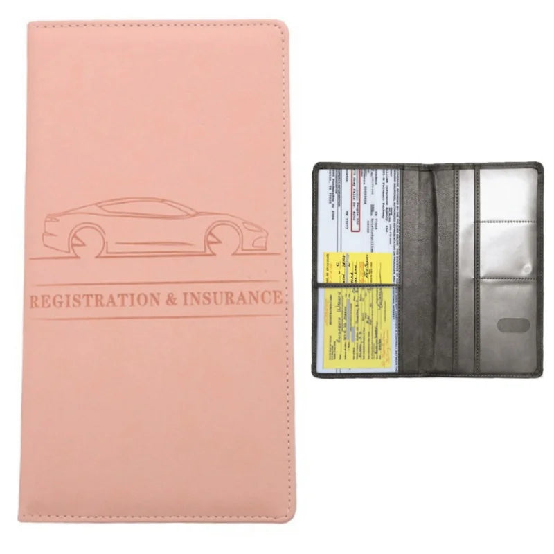 Car Registration Vehicle License Insurance Card Holder Wallet