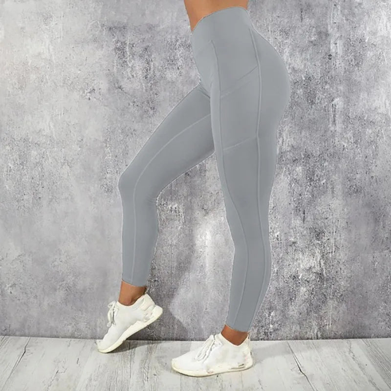 Yoga Fitness Women Leggings High Waist Tights with Pocket