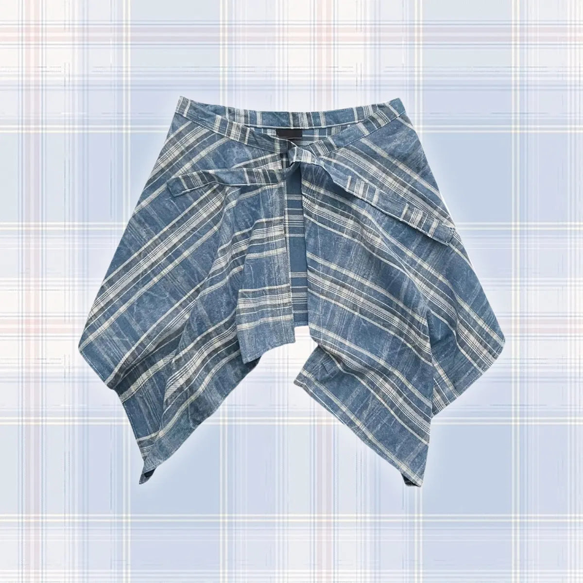 Checkered Hip Cover Scarf Belts
