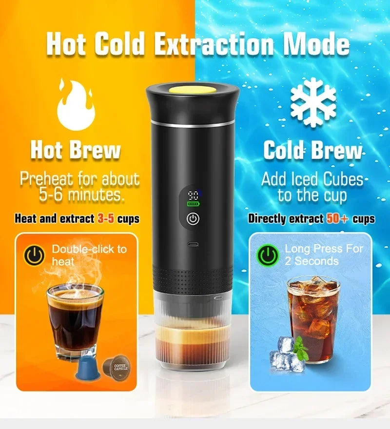 DENOKIN Portable Espresso Coffee Machine With Digital Display