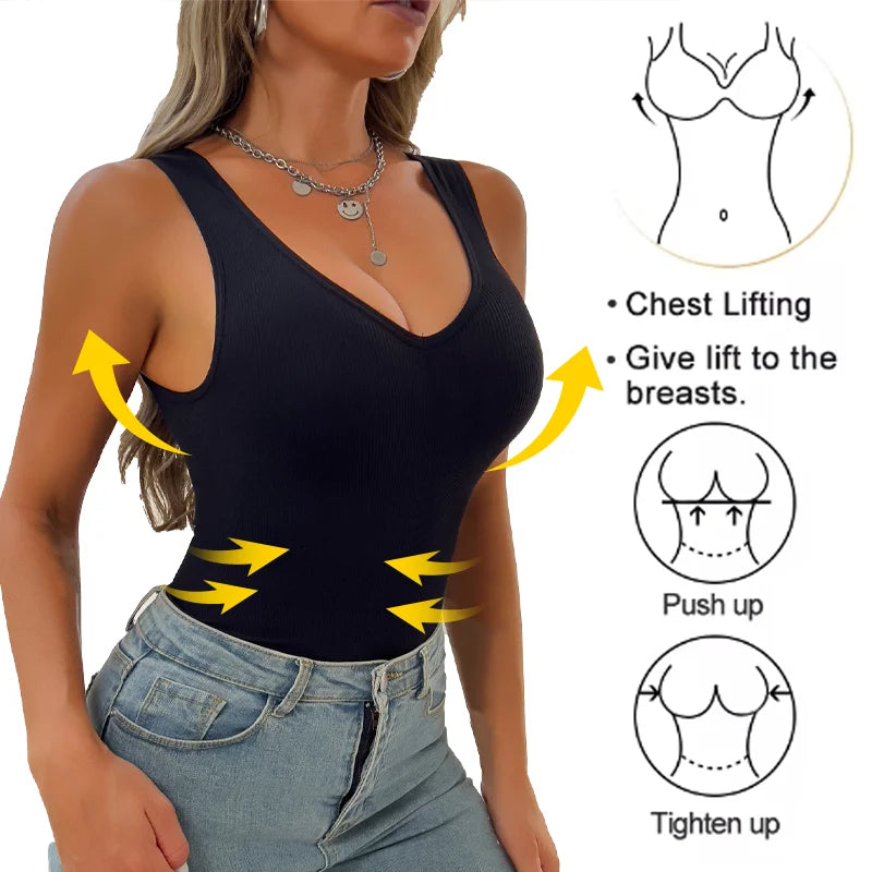 Women Sleeveless Shapewear Tank Top Compression Shirts