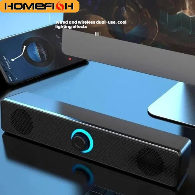4D Computer Speaker Bar Stereo Sound Subwoofer Bluetooth Speaker