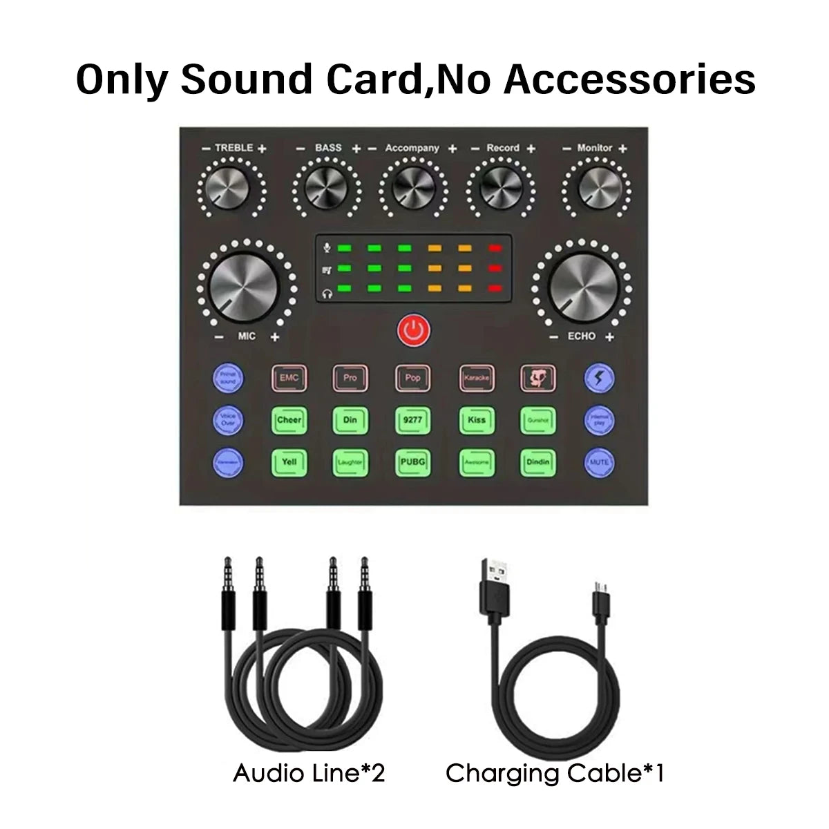 V8S Live Sound Card Podcast Equipment Bundle