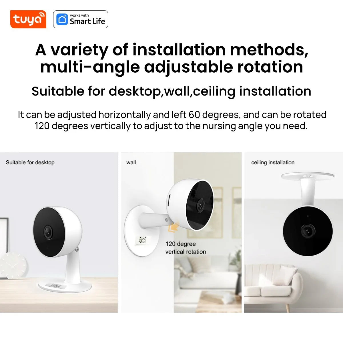 Tuya Smart 3MP HD Indoor Home Security Camera