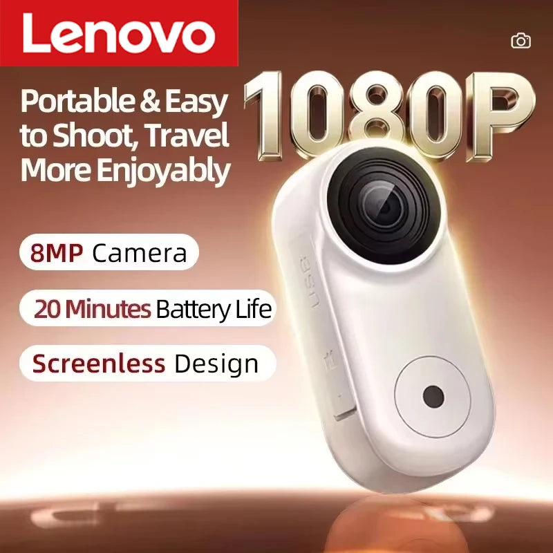 Lenovo WiFi Mini Action Camera 4K HD Thumb POV Camera