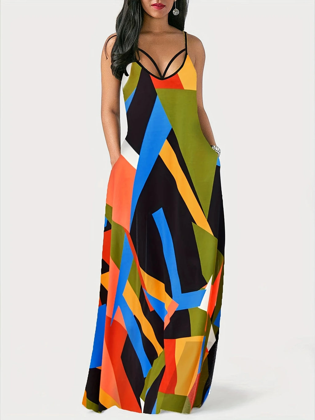 Geometric Patchwork Dress