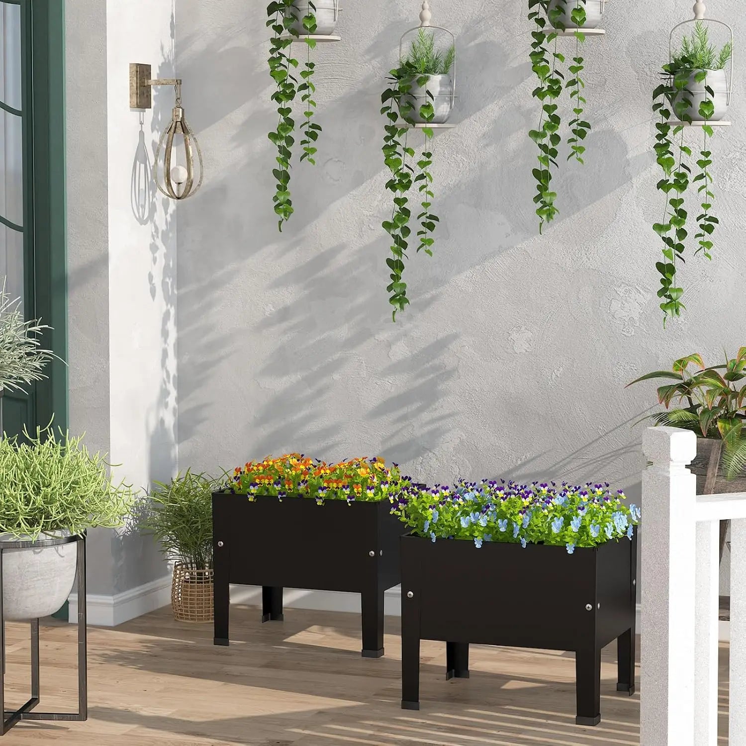 14 Inch Black Elevated Garden Bed with Legs