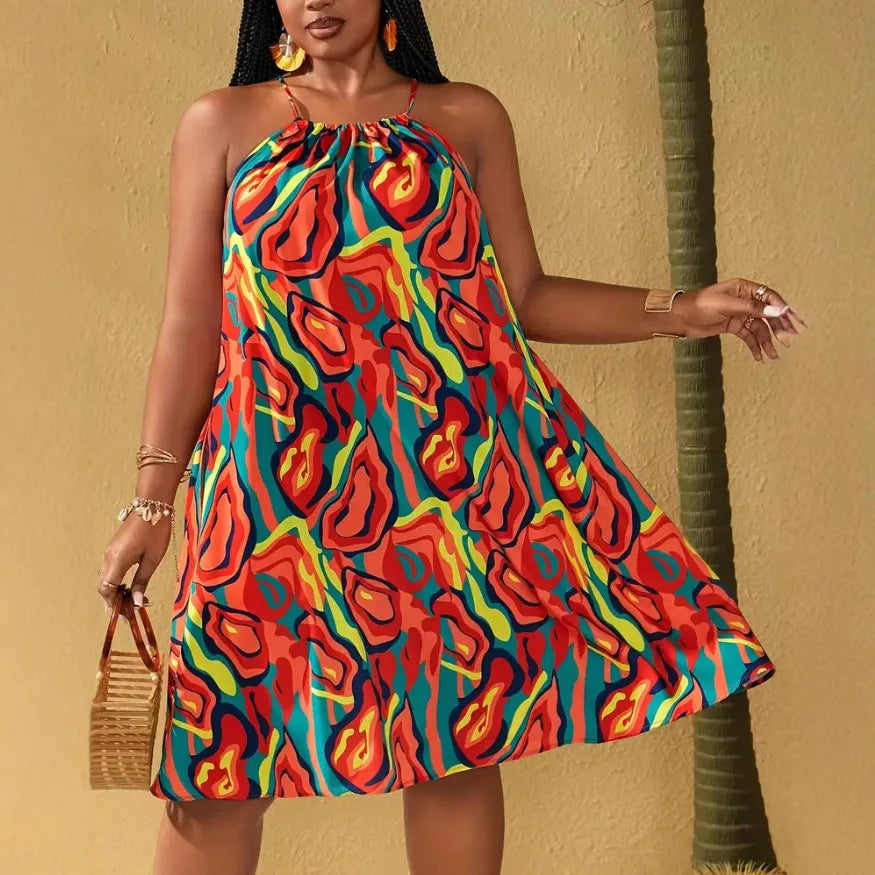 Women's Sleeveless Colorful Dress