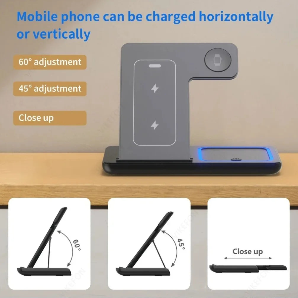 Foldable 3 in 1 Wireless Charging Station
