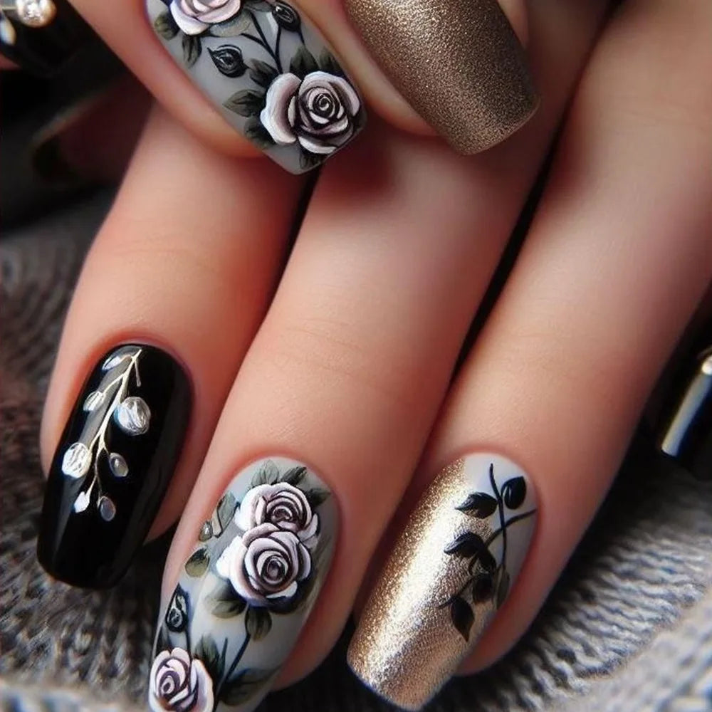 24pc Short Ballet Press on Nails