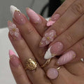 Pink Almond Press On Nails