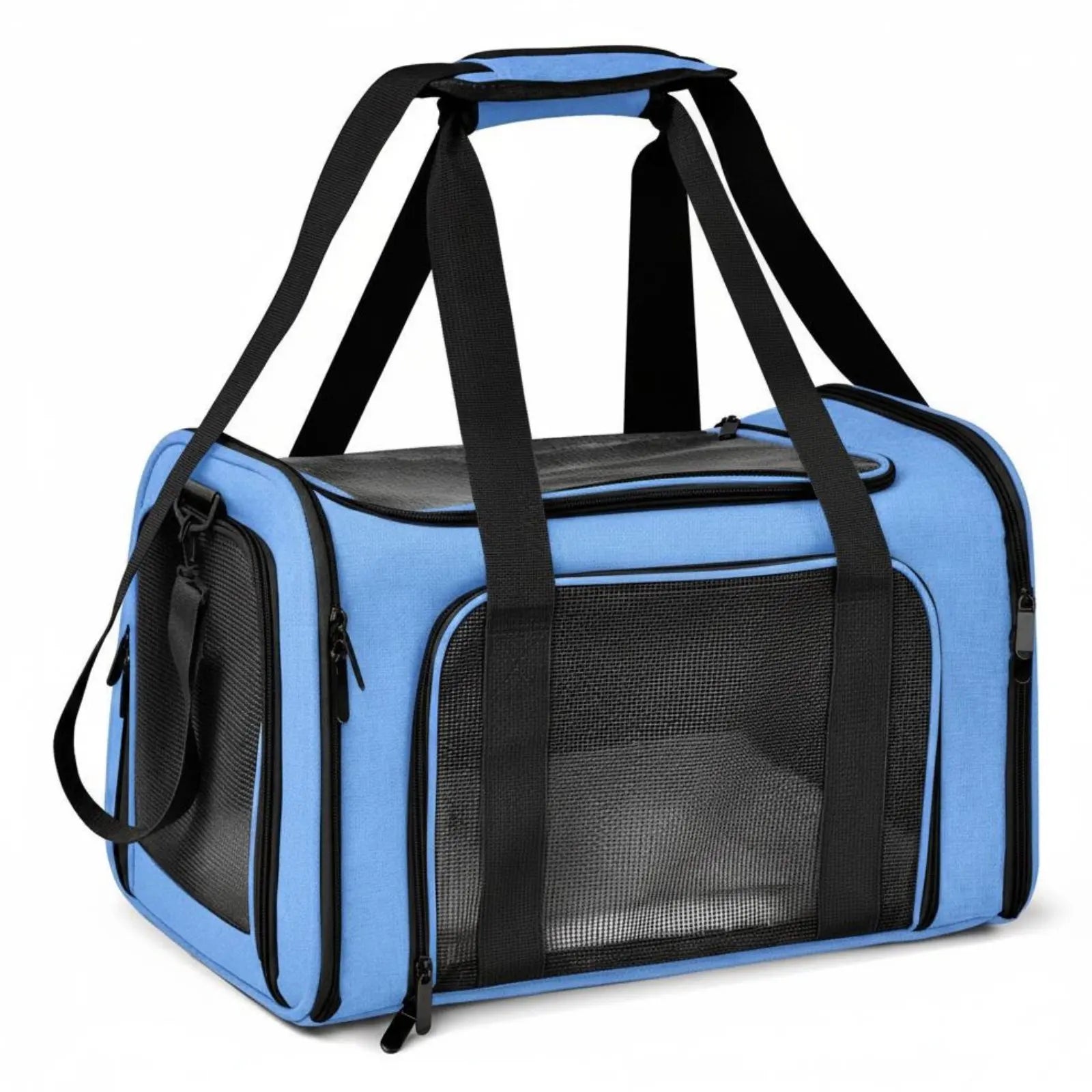 Mesh Pet Travel Carrier Foldable Soft Sided Pet Carrier