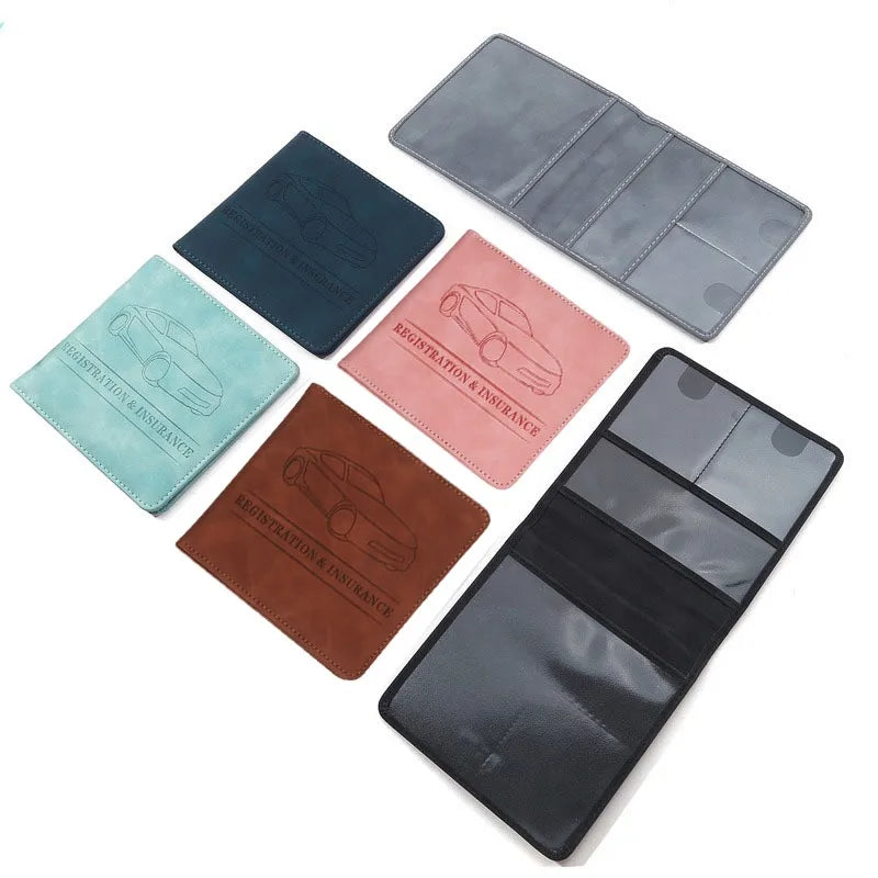 Car Registration Vehicle License Insurance Card Holder Wallet
