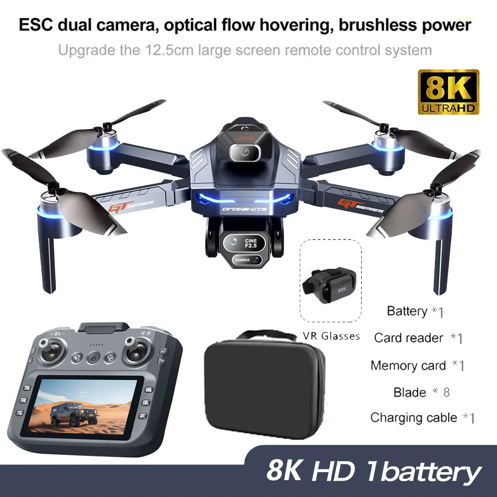 GT8 Drone GPS 8K Professional HD 360° Dual Cameras