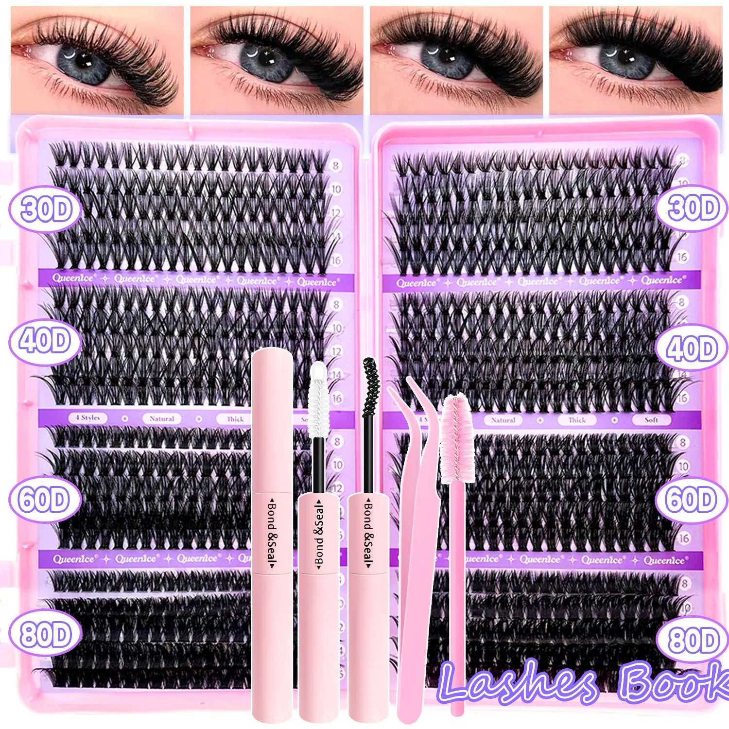 DIY Lash Extension Kit Clusters Individual Eyelashes Kit