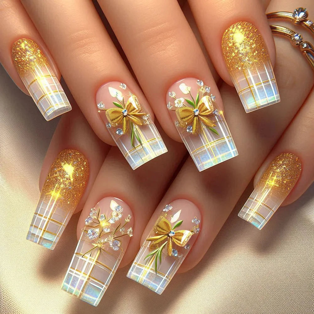 24pcs Simple Press on Nails