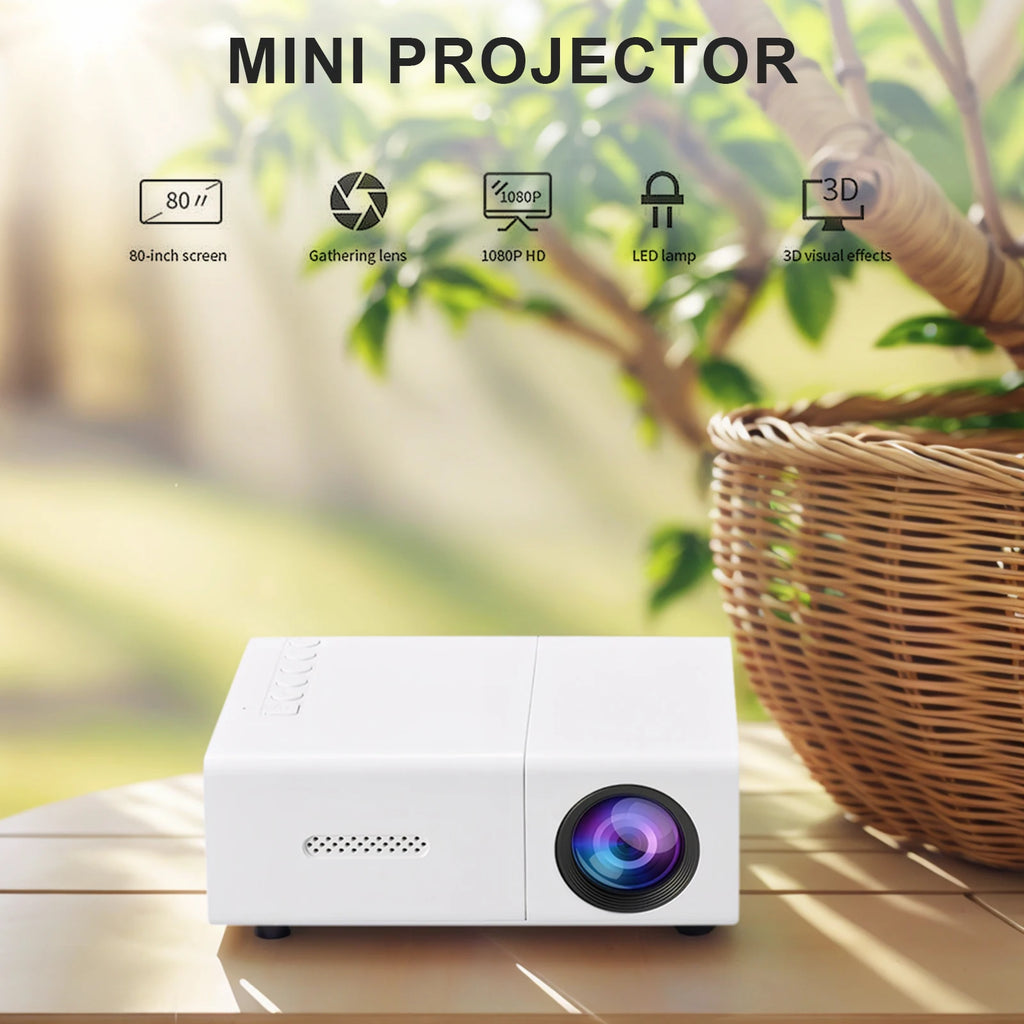 240P LED Mini Projector with Remote  Smartphone for Home Theater