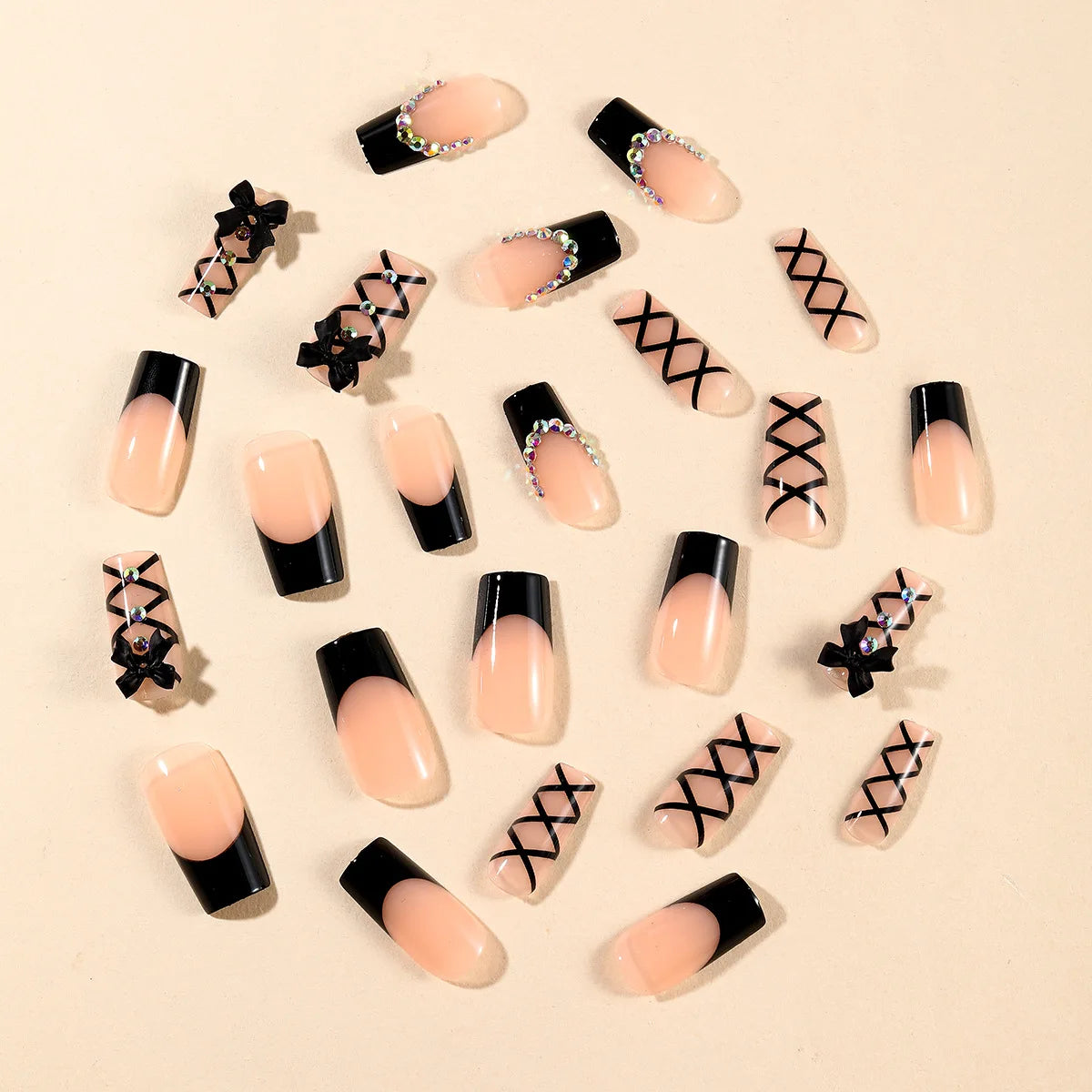 24pcs Long Ballet Press On Nails