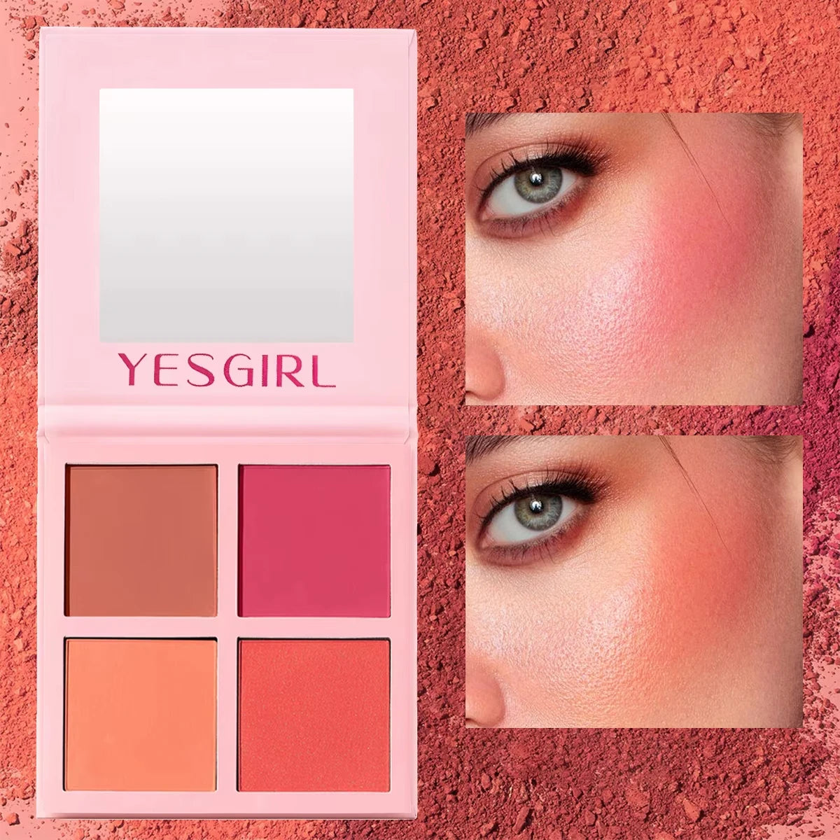 Four Color Matte Powder Blusher