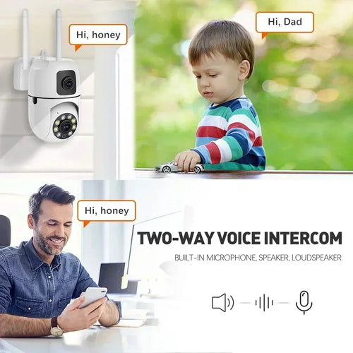 8MP Wifi Camera Dual Lens Security Wireless Outdoor Camera