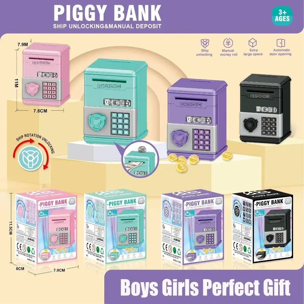 Password Children's Toy Piggy Bank ATM