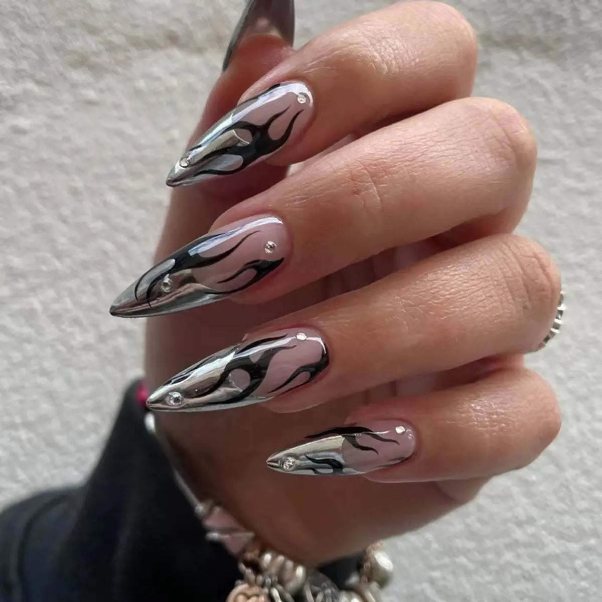 24Pcs Long Stiletto Press on Nails