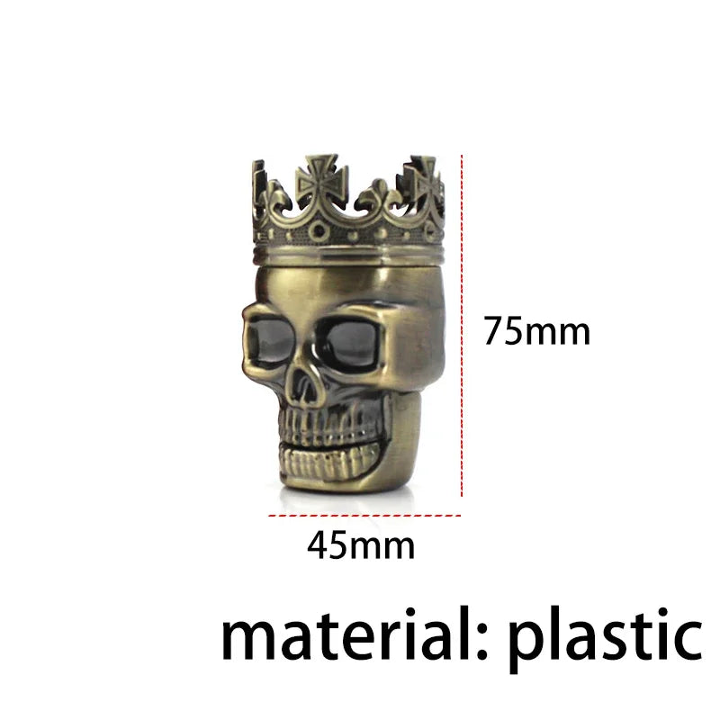 3 Layer Classic King Skull Tobacco Herb Spice Grinder