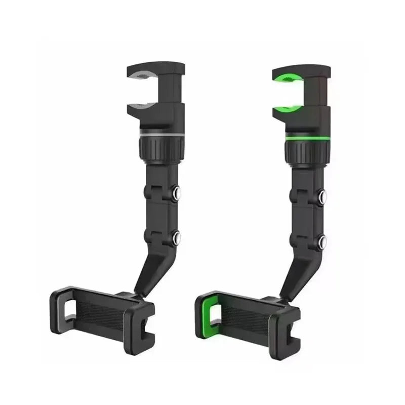 Rearview Mirror Phone Holder 360° Rotatable and Retractable Car Phone Mount