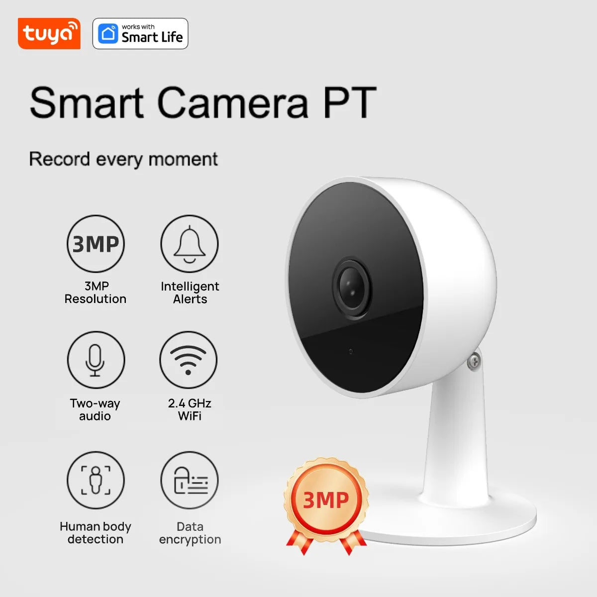 Tuya Smart 3MP HD Indoor Home Security Camera