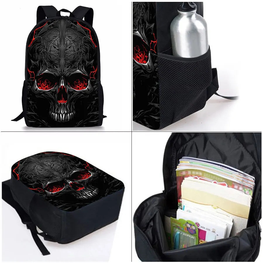 Skeleton Three Piece Backpack Set