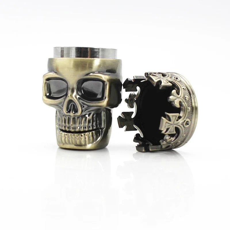 3 Layer Classic King Skull Tobacco Herb Spice Grinder