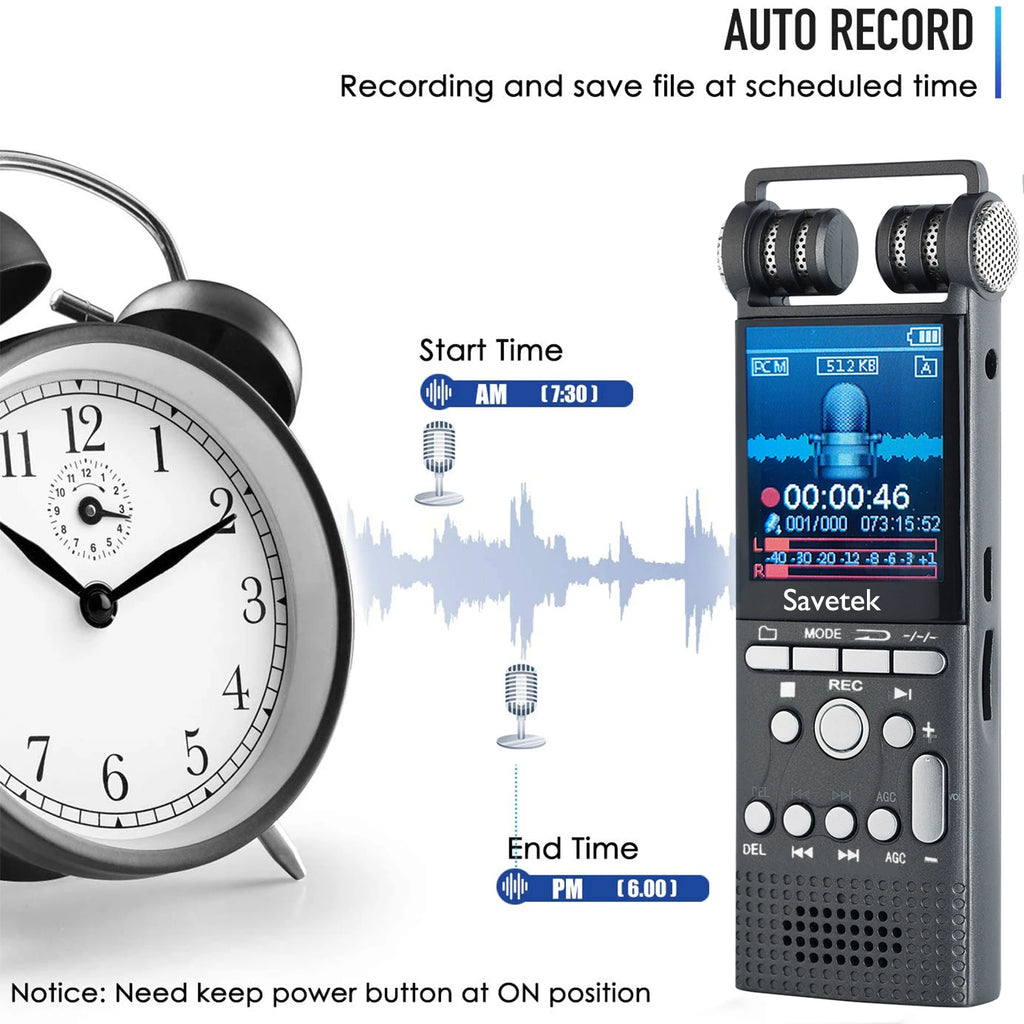 Savetek Professional Digital Voice Activated Audio Recorder