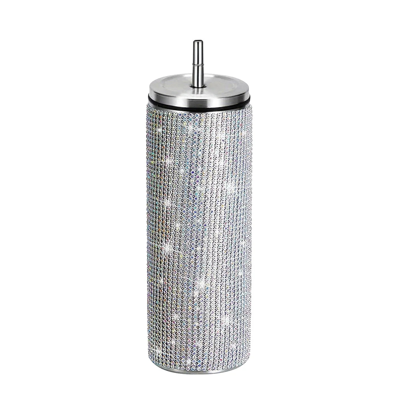 Diamond Stainless Steel Tumbler with Straw