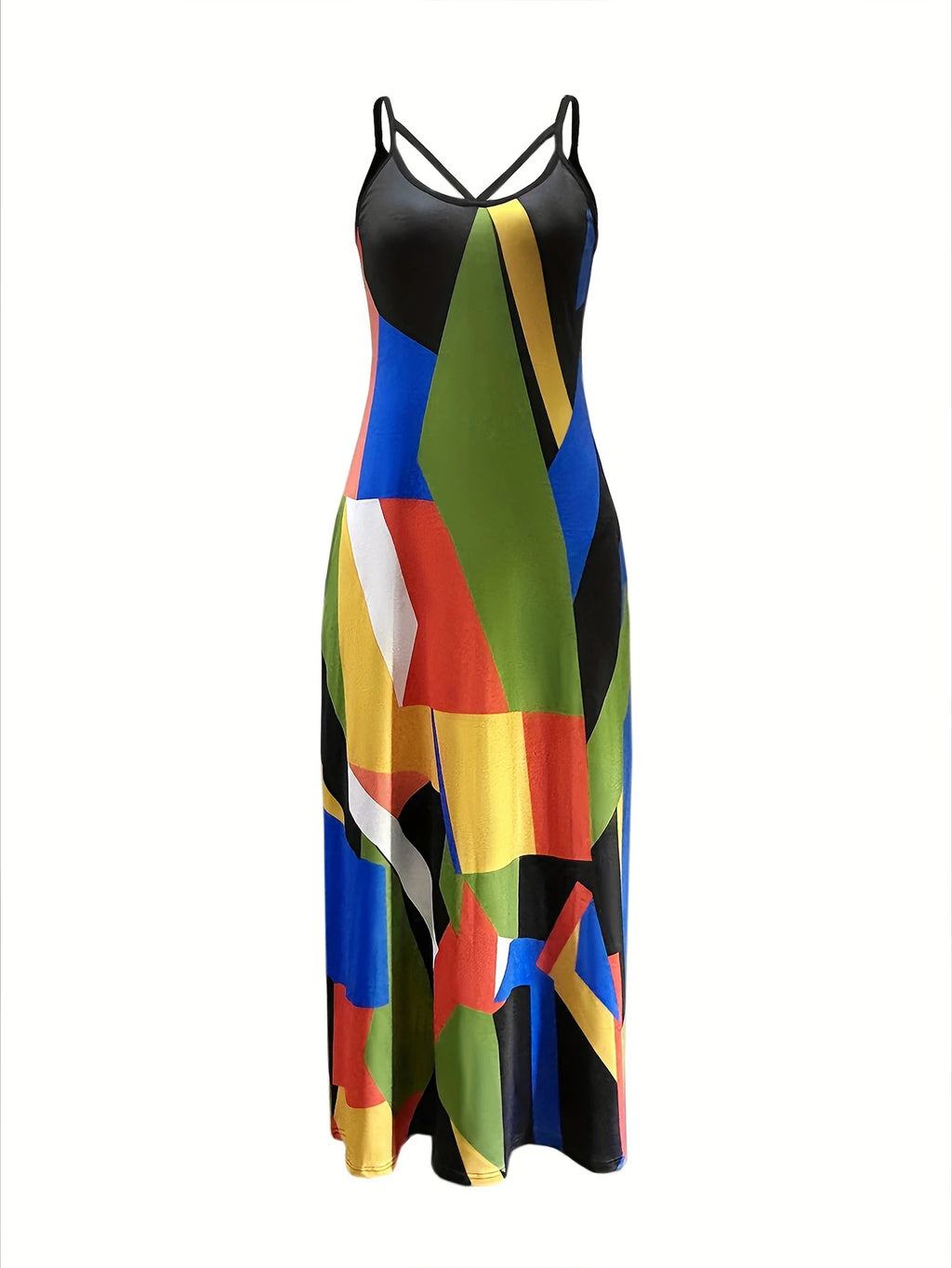 Geometric Patchwork Dress