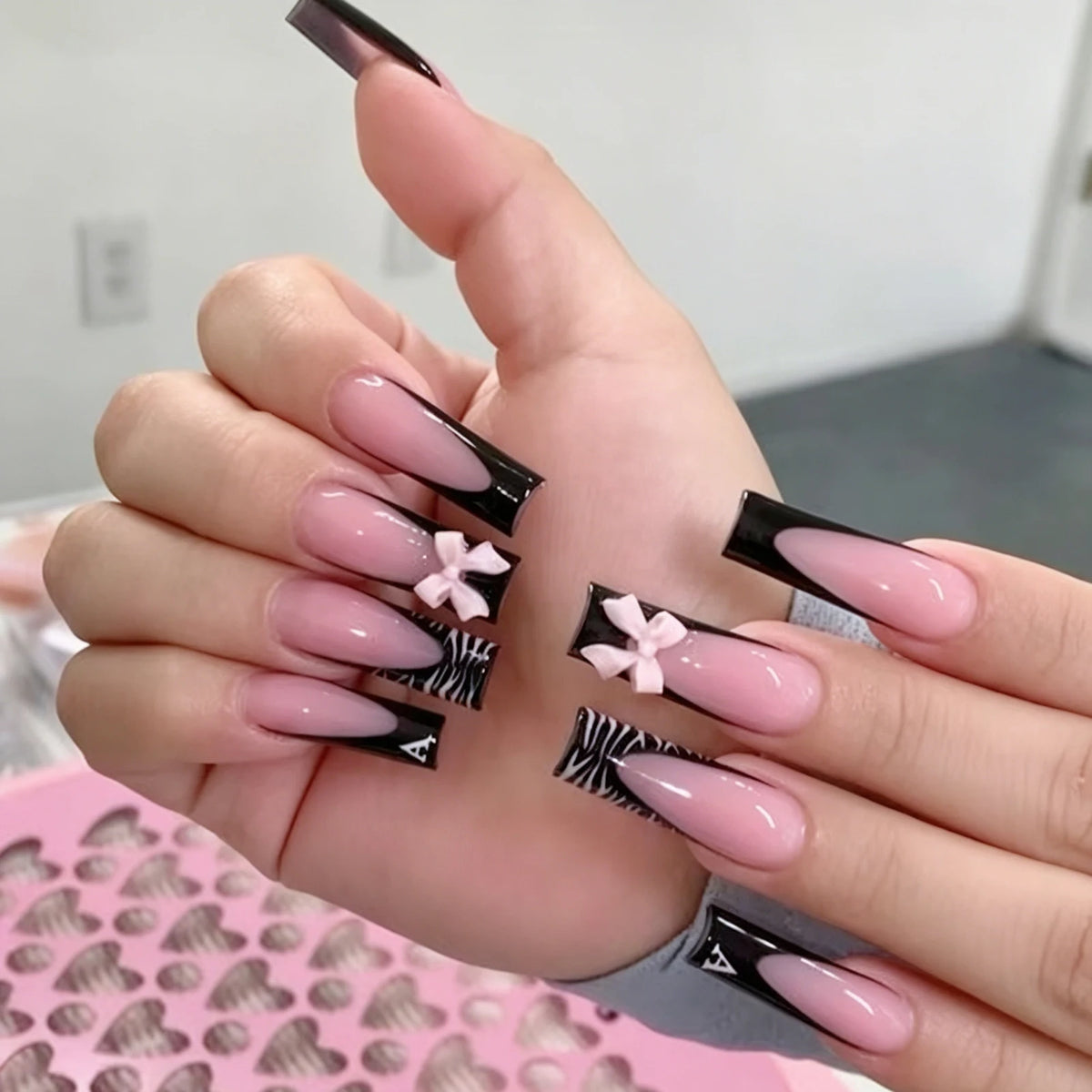 24pcs Long Ballet Press On Nails
