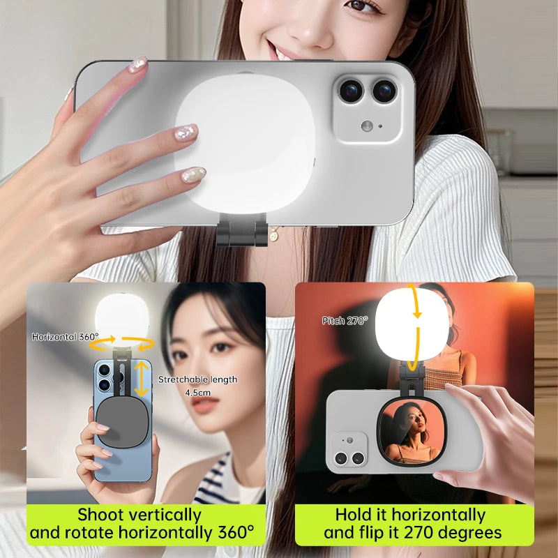 Magnetic Multi-functional Mobile Phone Selfie Mirror