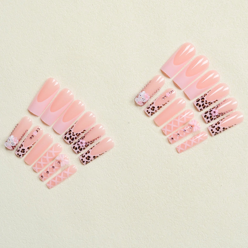 24Pcs Long Ballet Shape Nails