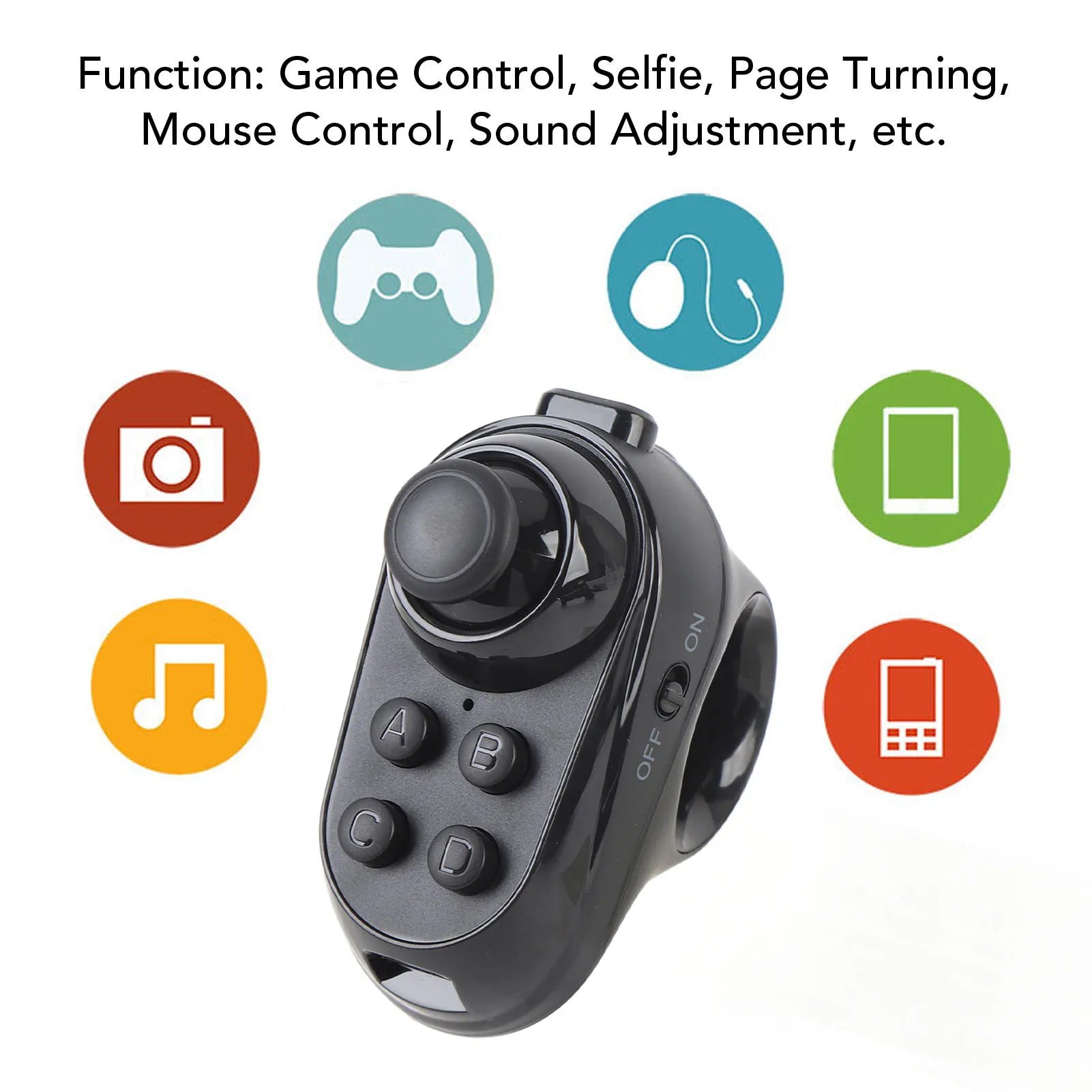 Ring Shape Bluetooth VR Remote Controller Wireless Gamepad Joystick